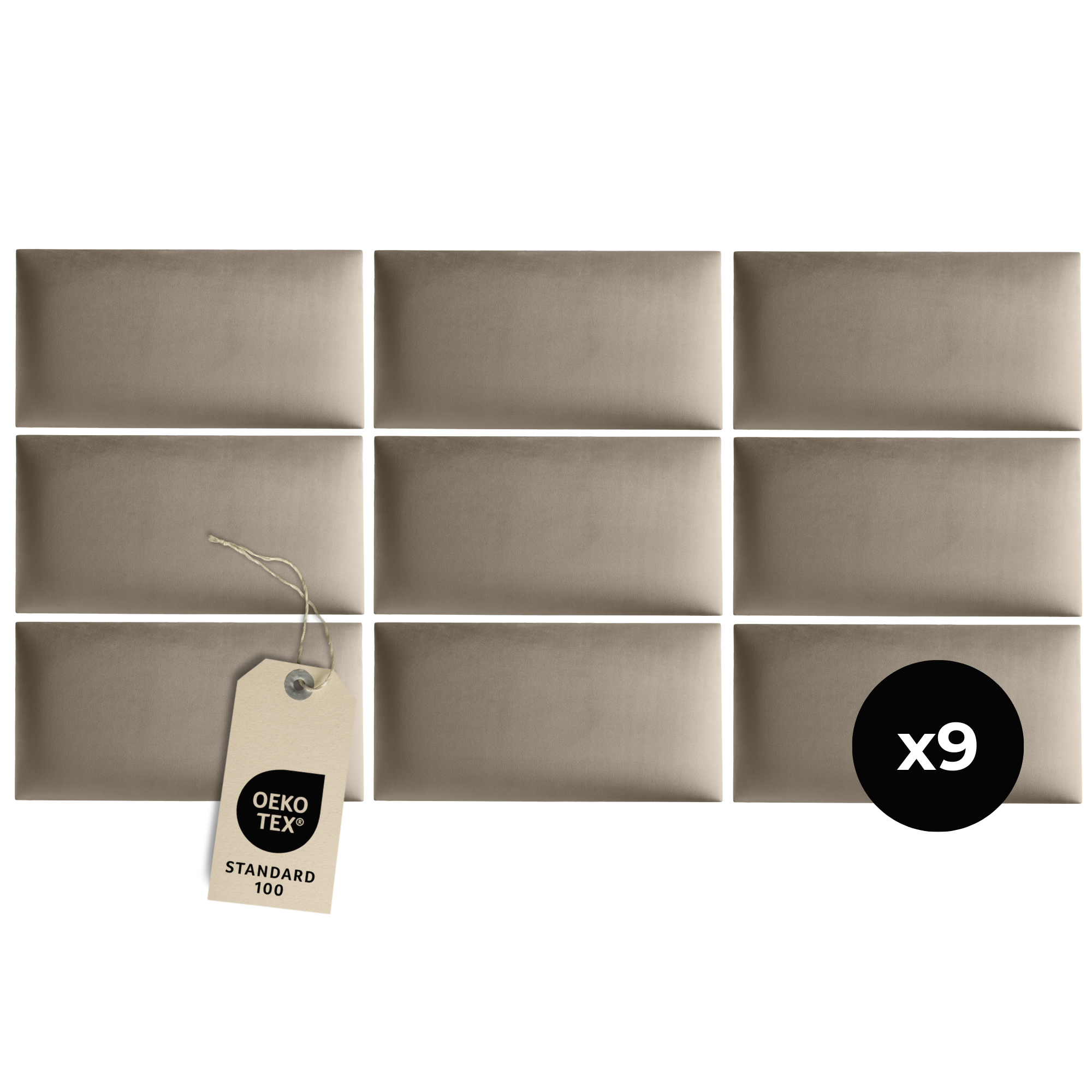 Bett Kopfteil 180cm Wandpolster 60x30 cm Bundle x9 Riviera Samt
