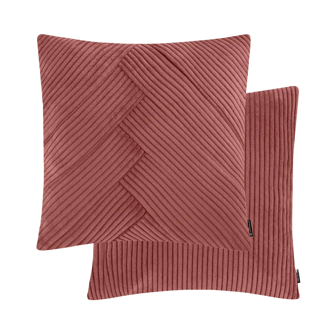 Kissenhülle Wendekissen Cord in der Größe 50 x 50 cm und der Farbe Rot Rosa.