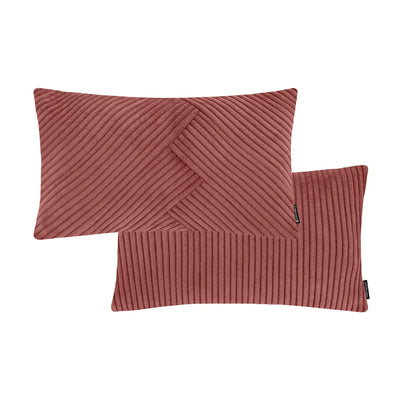 Kissenhülle Wendekissen Cord in der Größe 50 x 30 cm und der Farbe Rot Rosa.