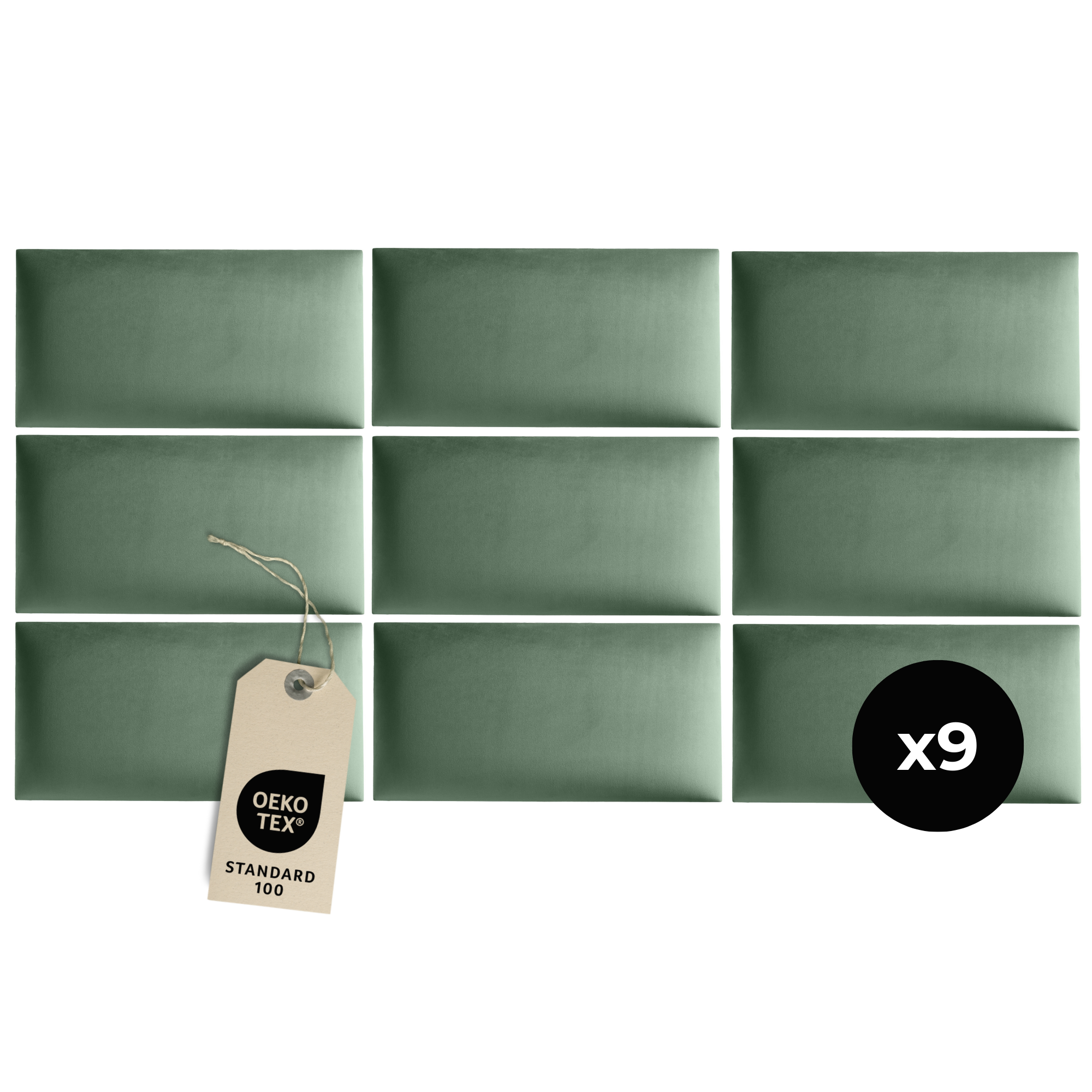 Bett Kopfteil 180cm Wandpolster 60x30 cm Bundle x9 Riviera Samt