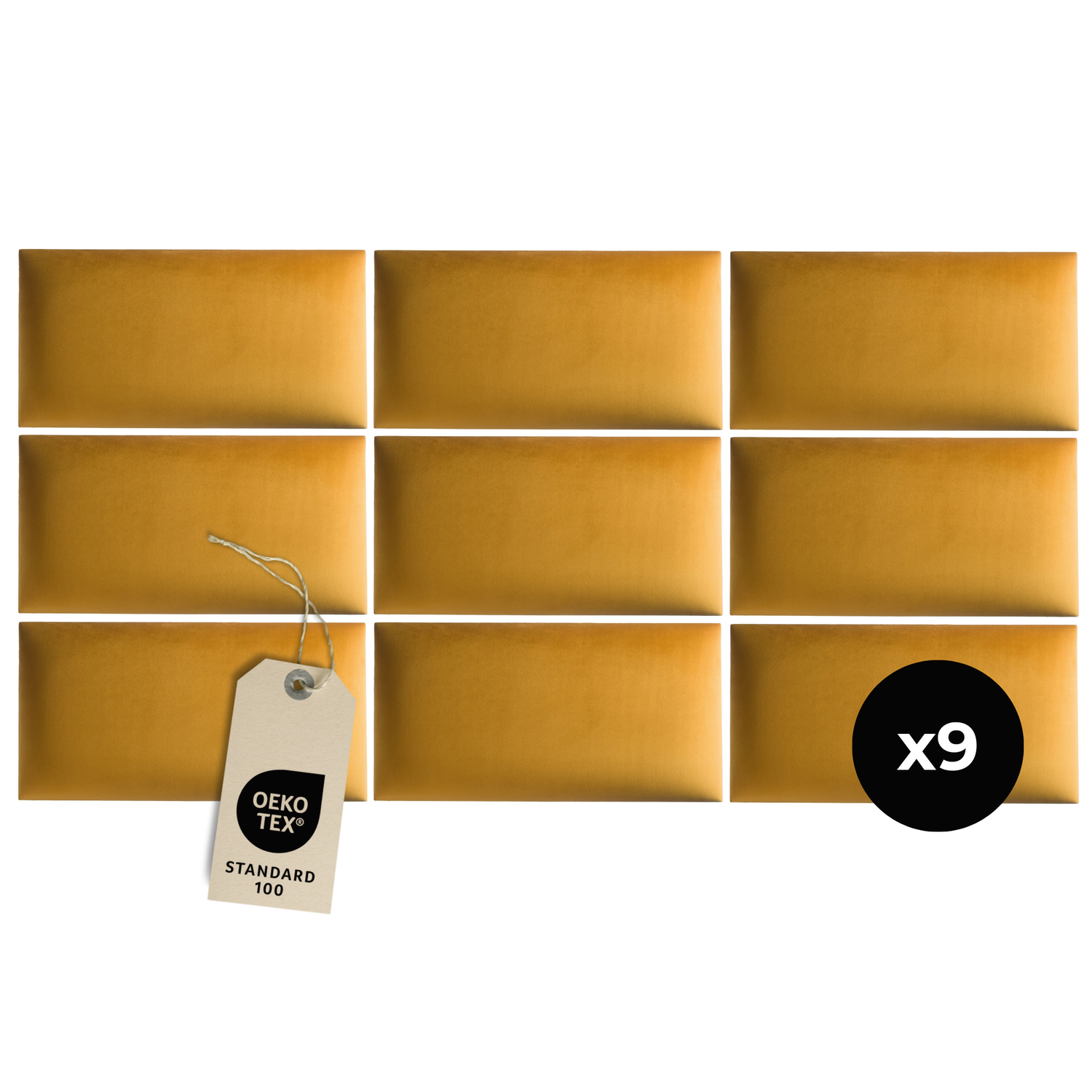 Bett Kopfteil 180cm Wandpolster 60x30 cm Bundle x9 Riviera Samt