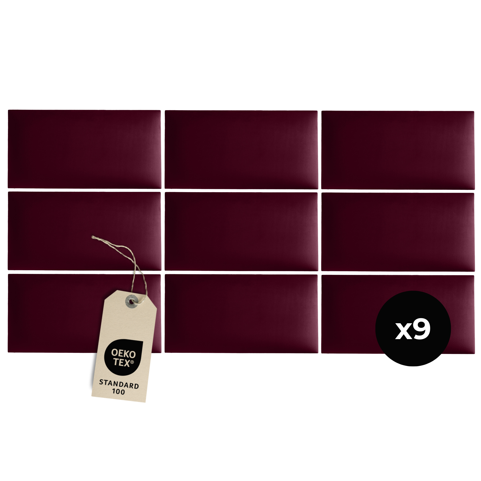 Bett Kopfteil 180cm Wandpolster 60x30 cm Bundle x9 Riviera Samt