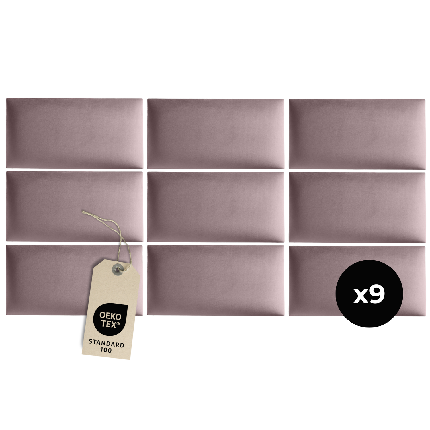 Bett Kopfteil 180cm Wandpolster 60x30 cm Bundle x9 Riviera Samt