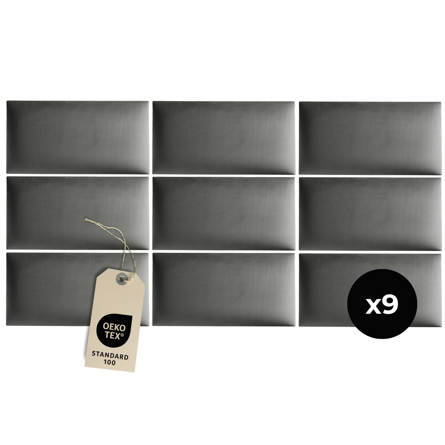 Bett Kopfteil 180cm Wandpolster 60x30 cm Bundle x9 Riviera Samt