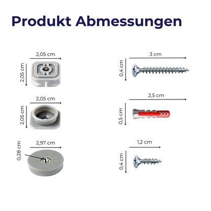Click Mount System 4-er Set inkl. MARKIERER zur Fixierung von Wandpaneelen