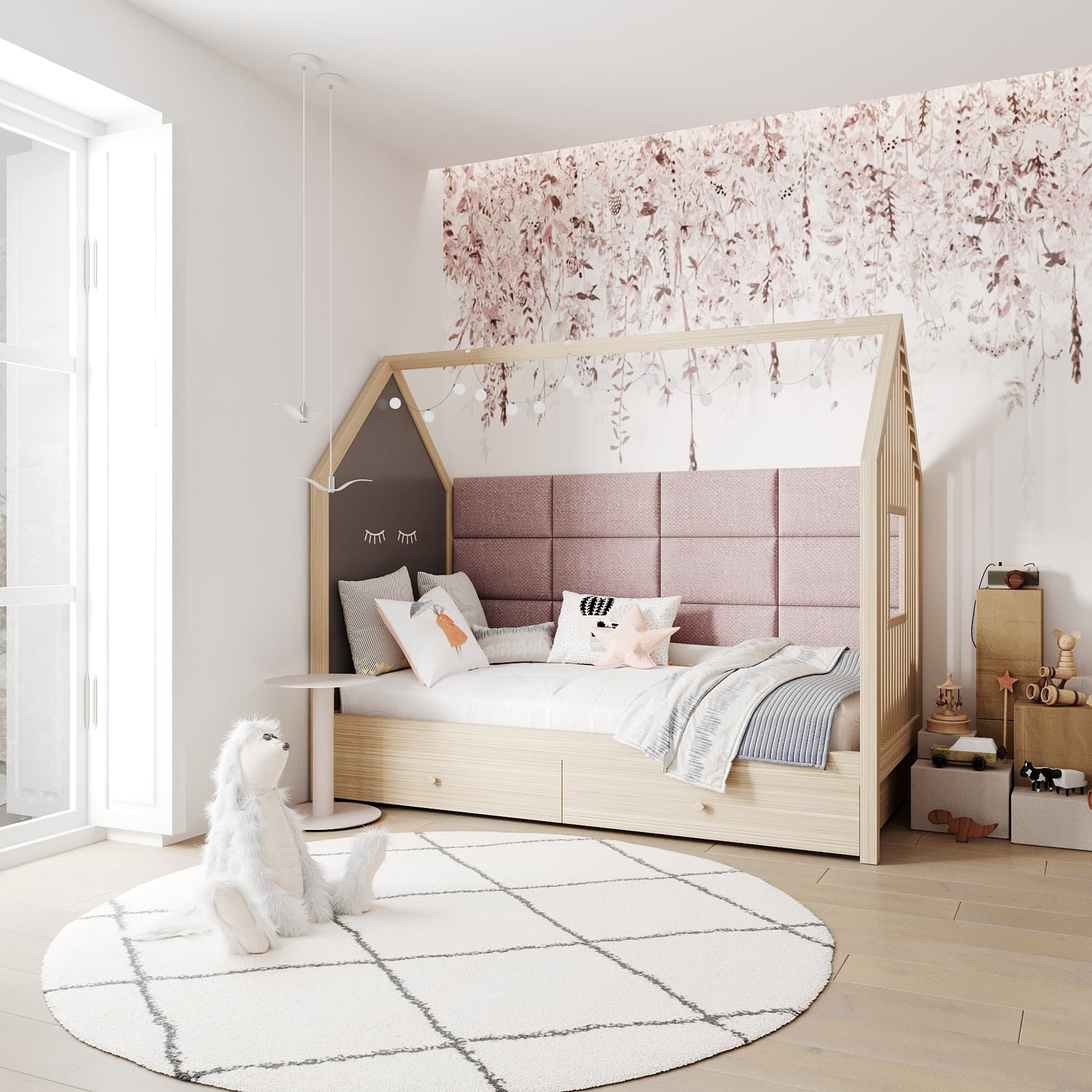 Kinderzimmer Wandpolster Wandschutz Massanfertigung