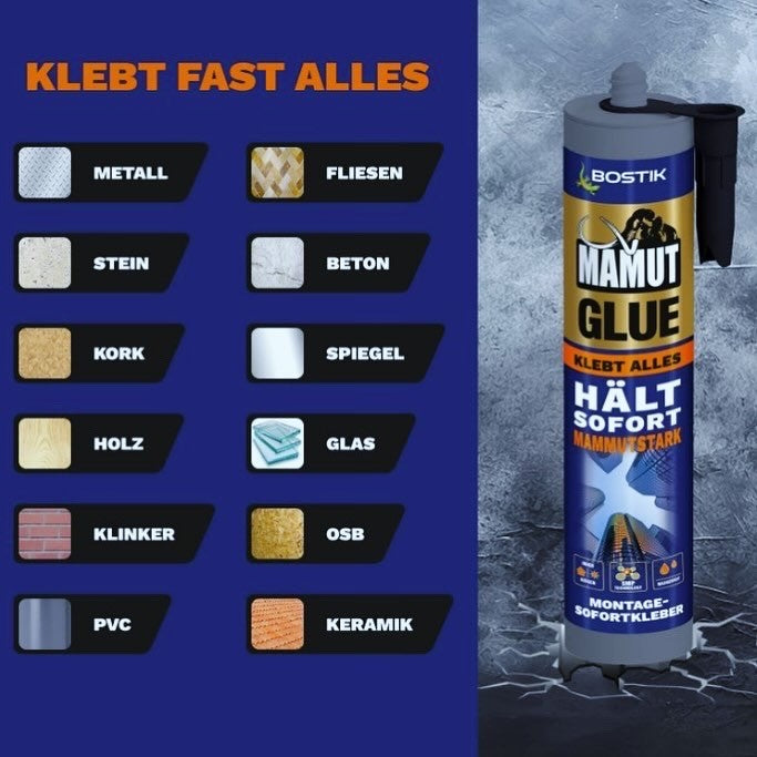 BOSTIK Mamut Glue Montagekleber - hält sofort