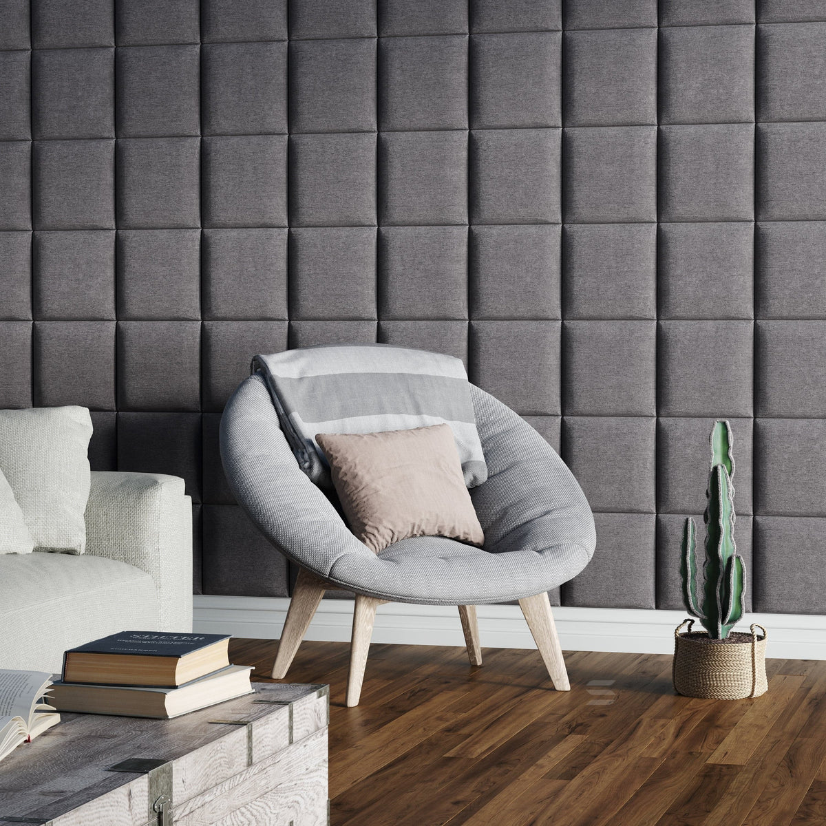 WANDPOLSTER QUADRAT 30X30 CAPRI VELOUR Wandkissen