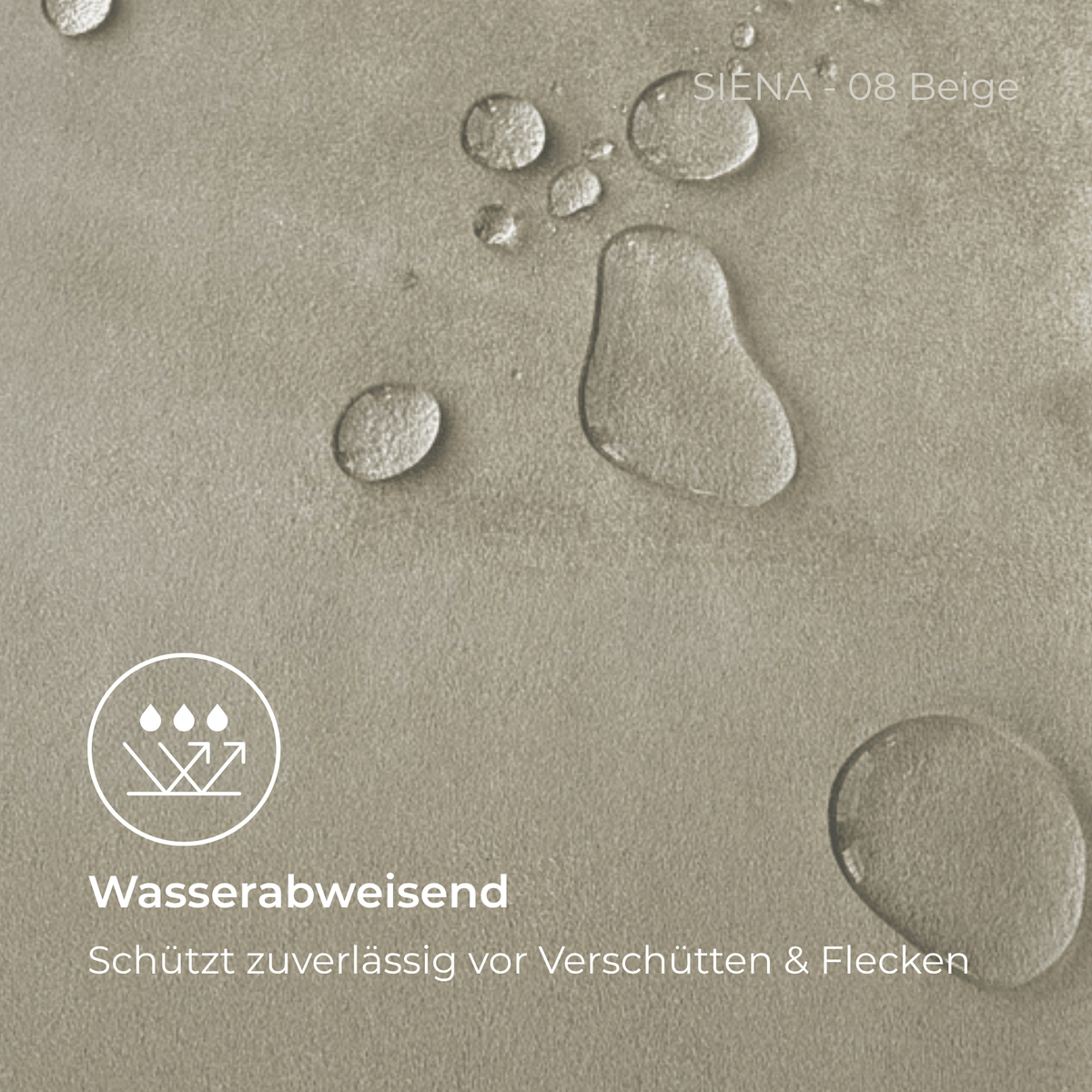 wasserabweisender Polsterstoff Velourledermitat Microfaser Beige Samt Softwalls