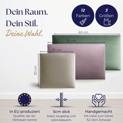 RECHTECK 60X30 RIVIERA SAMT Wandkissen