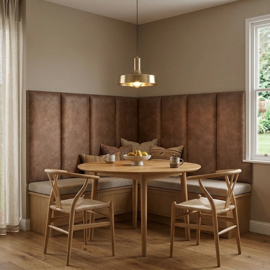 Softwalls Rueckenpolster Rueckenlehne fuer die Wand Sitzecke Sitzbank 1  Matera Kunstleder 22 Braun