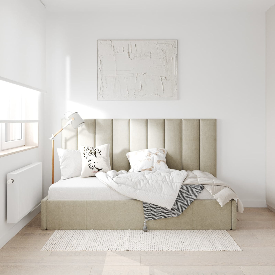 Wandpolster auf Mass Bett Wandschutz Softwalls