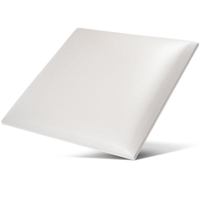 Gepolstertes Wandpaneel 30x30 aus Kunstleder Levanto in der Farbe Weiß LV00