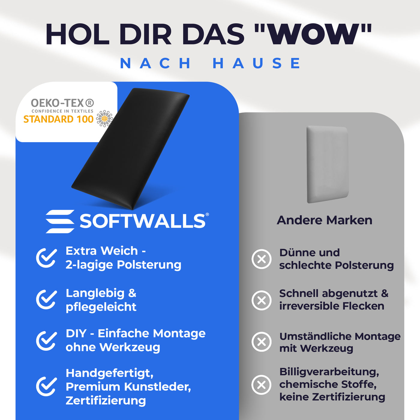 RECHTECK 60X30 LEVANTO KUNSTLEDER