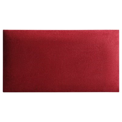 Rechteckiges Wandpolster 60x30 aus Capri Velour Stoff in der Farbe Cranberry CP07