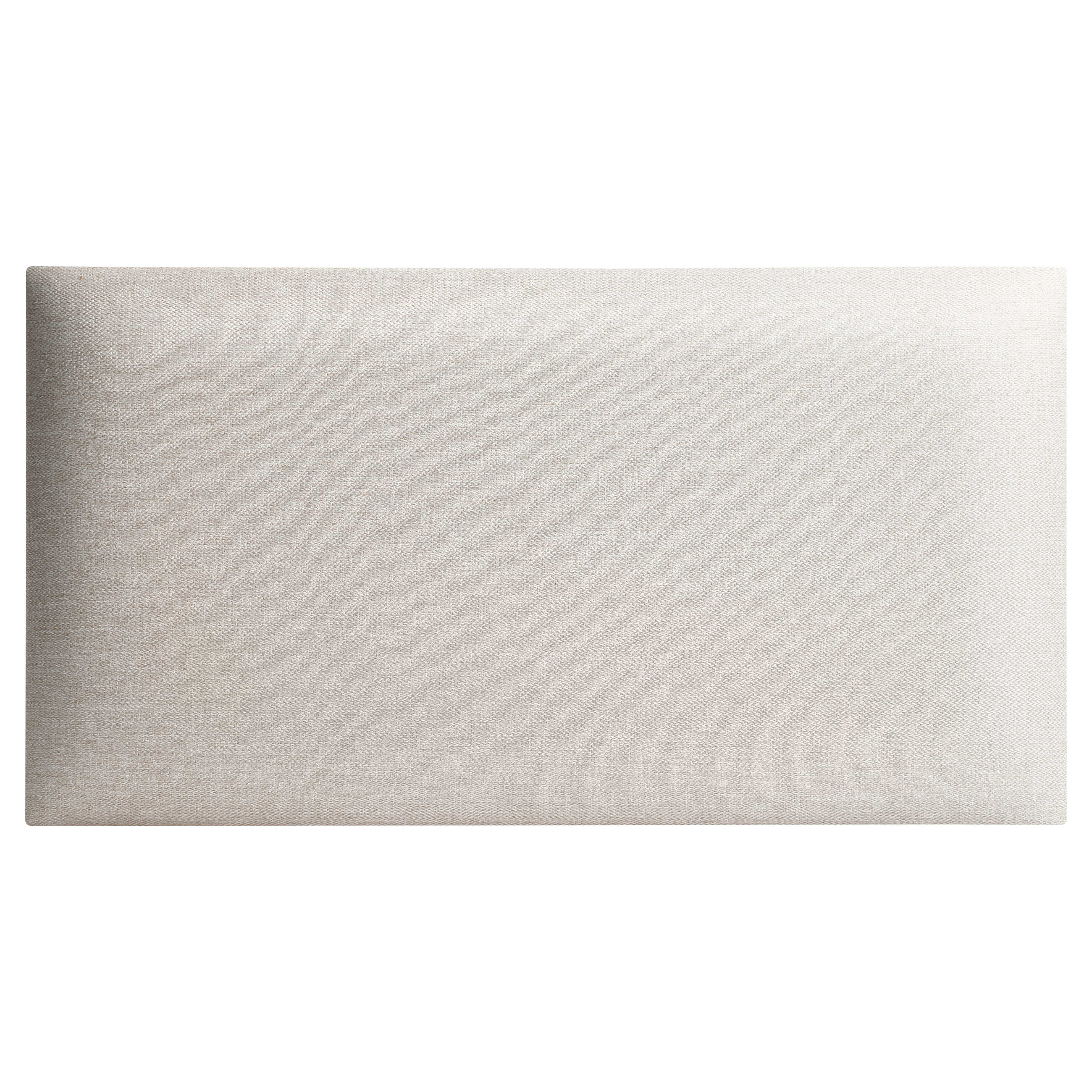 Rechteckiges Wandpolster aus Savona Webstoff mit Jacquard Struktur in der Farbe Creme SV1