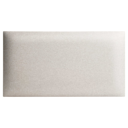 Rechteckiges Wandpolster aus Savona Webstoff mit Jacquard Struktur in der Farbe Creme SV1