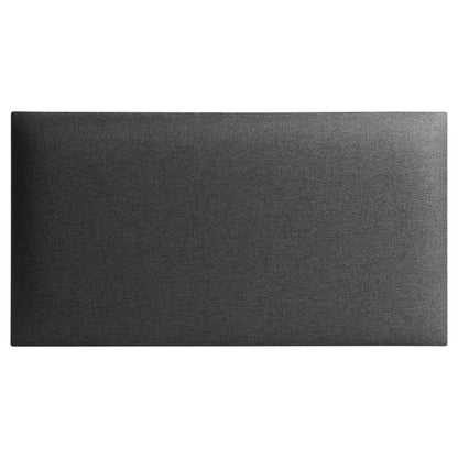 Rechteckiges Wandpolster aus Savona Webstoff mit Jacquard Struktur in der Farbe Anthrazit SV23