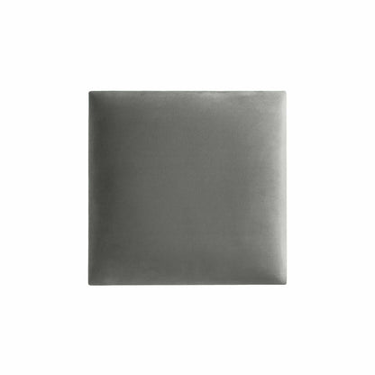 Wandpolster 30x30 aus Riviera Samt Stoff in der Farbe Hell-Grau RV91